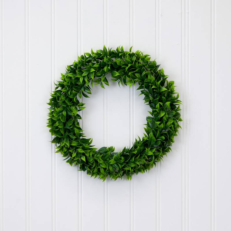 20" Artificial Bay Leaf Wreath Bed Bath & Beyond 38155607